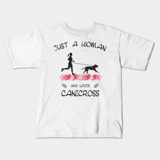 Just a Woman who Loves Canicross Kids T-Shirt